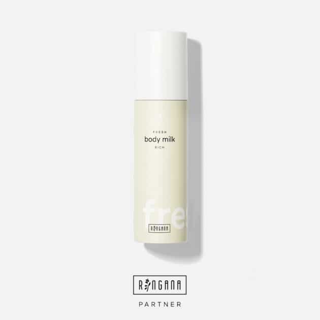 RINGANA body milk rich: Reichhaltige Bodymilk für trockene Haut – nährt, beruhigt und spendet ein Maximum an Feuchtigkeit.